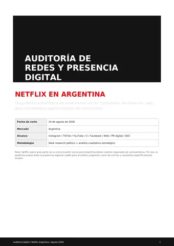 Primera página de la auditoría de ChatGPT
